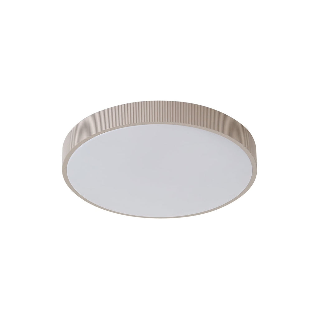 Plafonnier LED Lindby Zylo, taupe, Ø 49 cm, CCT à intensité variable — vue générale éteinte — photo fabricant