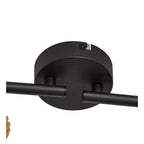 Spot pour plafond Lindby Stralino, à 4 lampes, longueur 60 cm, bois — fixation au plafond — photo fabricant