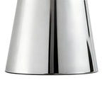 Lampe de table LED rechargeable Lindby Nevijo, chrome, Ø 20 cm, USB, variateur — profil de la base — photo fabricant