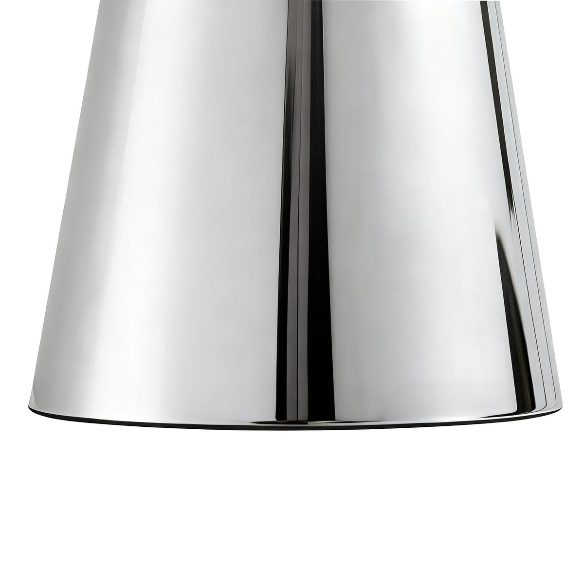 Lampe de table LED rechargeable Lindby Nevijo, chrome, Ø 20 cm, USB, variateur — profil de la base — photo fabricant