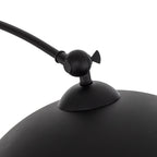 Lampadaire arqué Jonera de Lindby, noir, métal, E27, hauteur 185 cm — articulation de l’arc — photo fabricant
