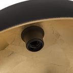Lampadaire arqué Jonera de Lindby, noir, métal, E27, hauteur 185 cm — douille et intérieur de l’abat-jour — photo fabricant