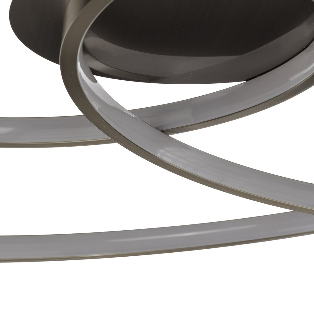 Plafonnier LED Lindby Joline, Ø 60 cm, couleur nickel, métal — vue sous les anneaux — photo fabricant