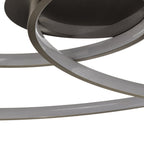 Plafonnier LED Lindby Joline, Ø 60 cm, couleur nickel, métal — vue sous les anneaux — photo fabricant