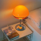 Vue plongeante de la finition orange allumée