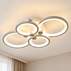 Plafonnier à quatre anneaux lumineux — vue complémentaire du luminaire