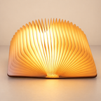 Lampe Livre ouverte, pages plissées à lumière chaude