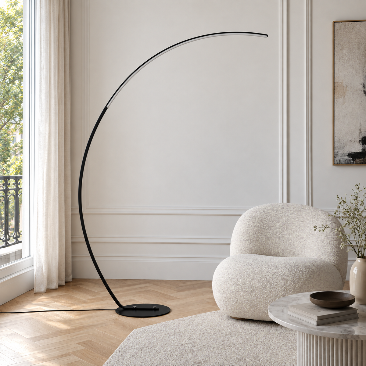 lumera — noir, vue éteinte en lumière naturelle