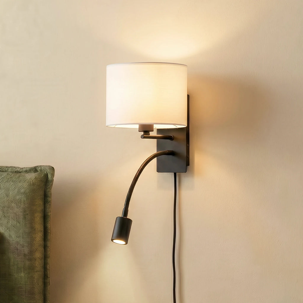 Lindby applique murale Florens, noir, lampe de lecture LED, 23,5 cm — vue 1, référence 10038834
