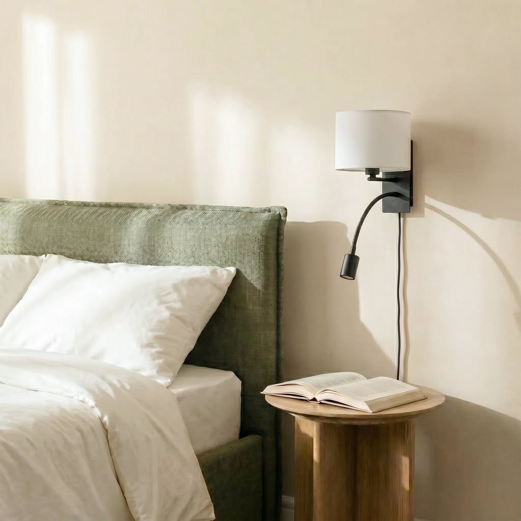Lindby applique murale Florens, noir, lampe de lecture LED, 23,5 cm — vue 3, référence 10038834