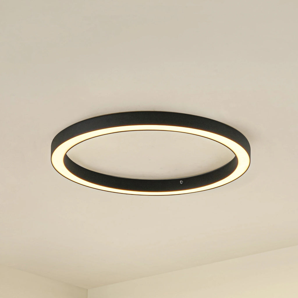 Plafonnier LED Lucande Neor, noir, Ø 60 cm, CCT, à intensité variable — vue 1, référence 10040175