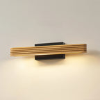 Applique murale LED Lucande Lieske, 40 cm, bois, noir — vue 1, référence 10040814