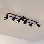 Spot pour plafond Lindby Bravius, noir, à 6 lampes, fer — vue 1, référence 10041625