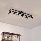 Spot pour plafond Lindby Bravius, noir, à 6 lampes, fer — vue 2, référence 10041625