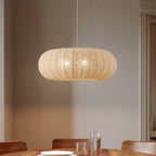 Suspension Lindby Helin, beige, Ø 70 cm, textile, 3 x E27 — vue 1, référence 10043497
