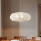 Suspension Lindby Helin, blanche, Ø 70 cm, textile, 3 x E27 — vue 1, référence 10043498
