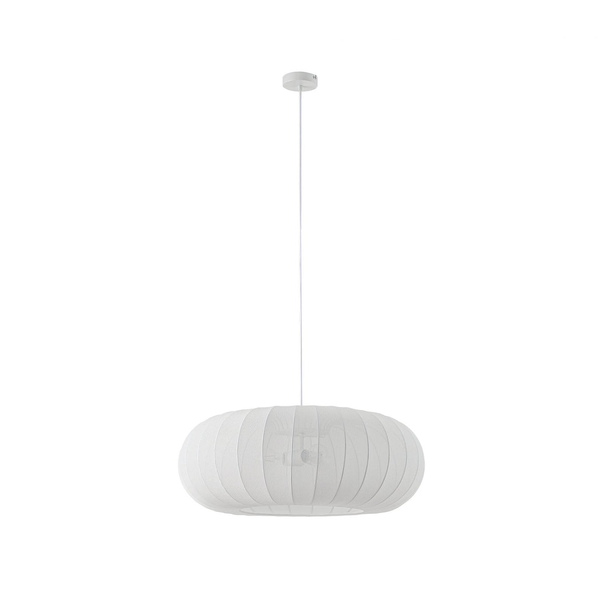 Suspension Lindby Helin, blanche, Ø 70 cm, textile, 3 x E27 — vue 2, référence 10043498