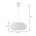 Suspension Lindby Helin, blanche, Ø 70 cm, textile, 3 x E27 — vue 3, référence 10043498