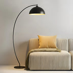 Lampadaire arqué Jonera de Lindby, noir, métal, E27, hauteur 185 cm — vue 1, référence 9621154