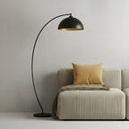 Lampadaire arqué Jonera de Lindby, noir, métal, E27, hauteur 185 cm — vue 2, référence 9621154