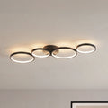 Lindby Plafonnier LED Evengeline, noir, aluminium, 88 cm — vue 1, référence 9626864