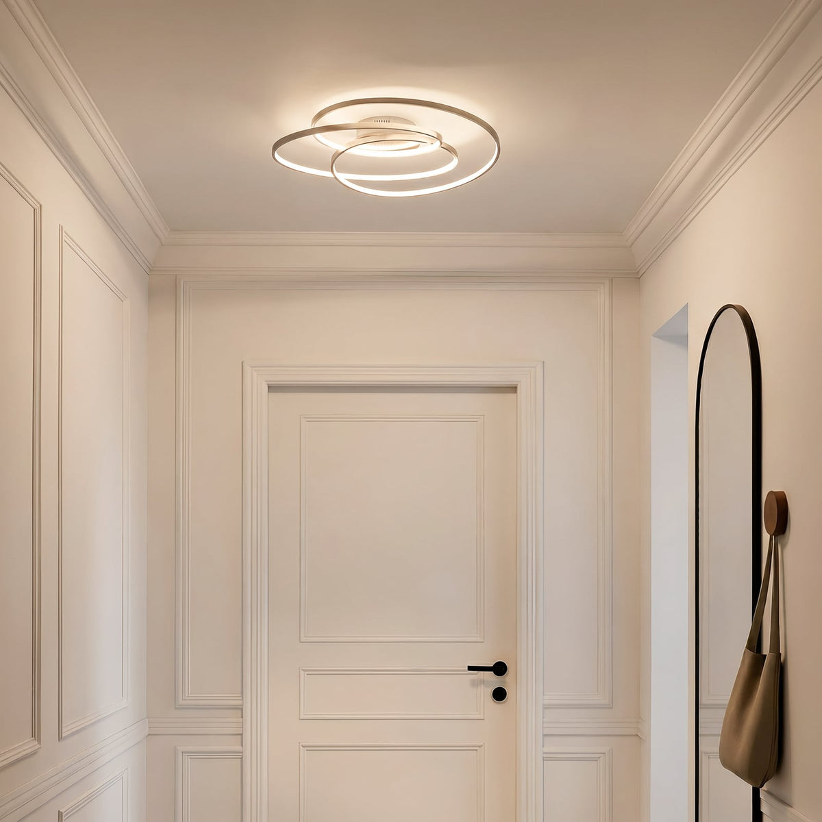 Plafonnier LED Lindby Joline, Ø 60 cm, couleur nickel, métal — vue 2, référence 9639127