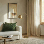 Lindby lampe à arc Moisia, couleur laiton, métal — vue 3, référence 9945383