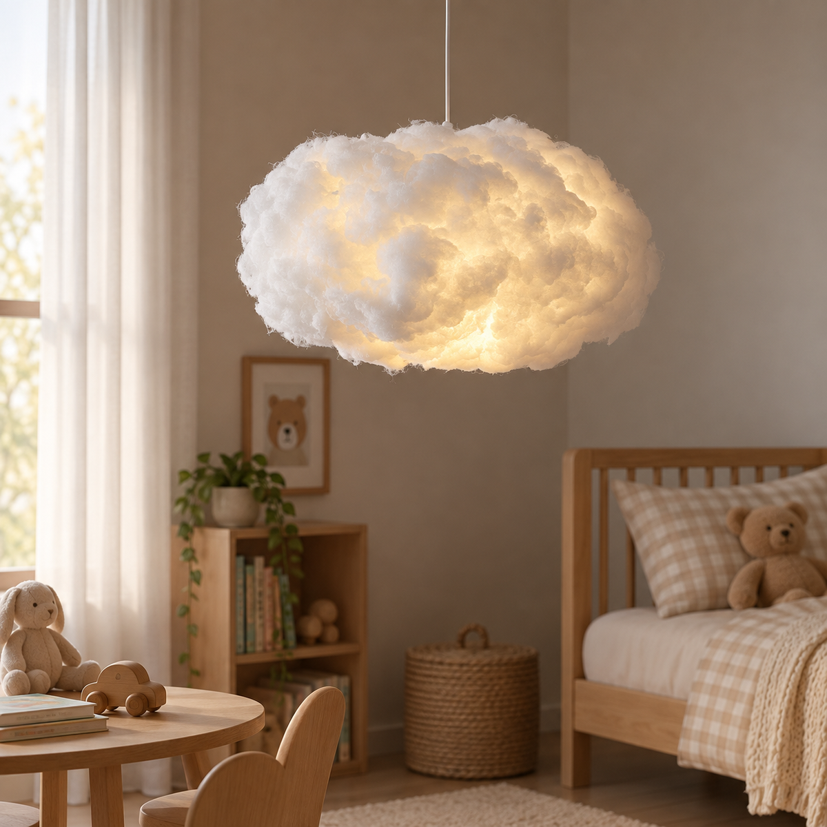 nuage — coton blanc, vue de trois quarts