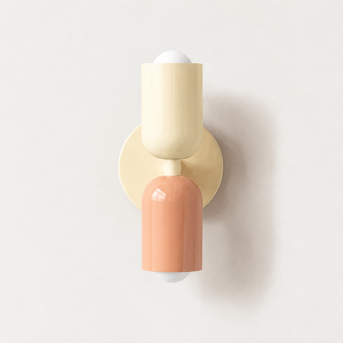 Mosaïque — support blanc, haut blanc et bas rose