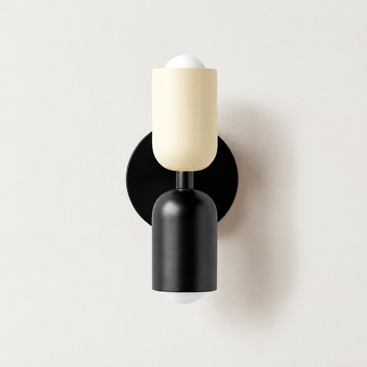 Mosaïque — support noir, haut blanc et bas noir