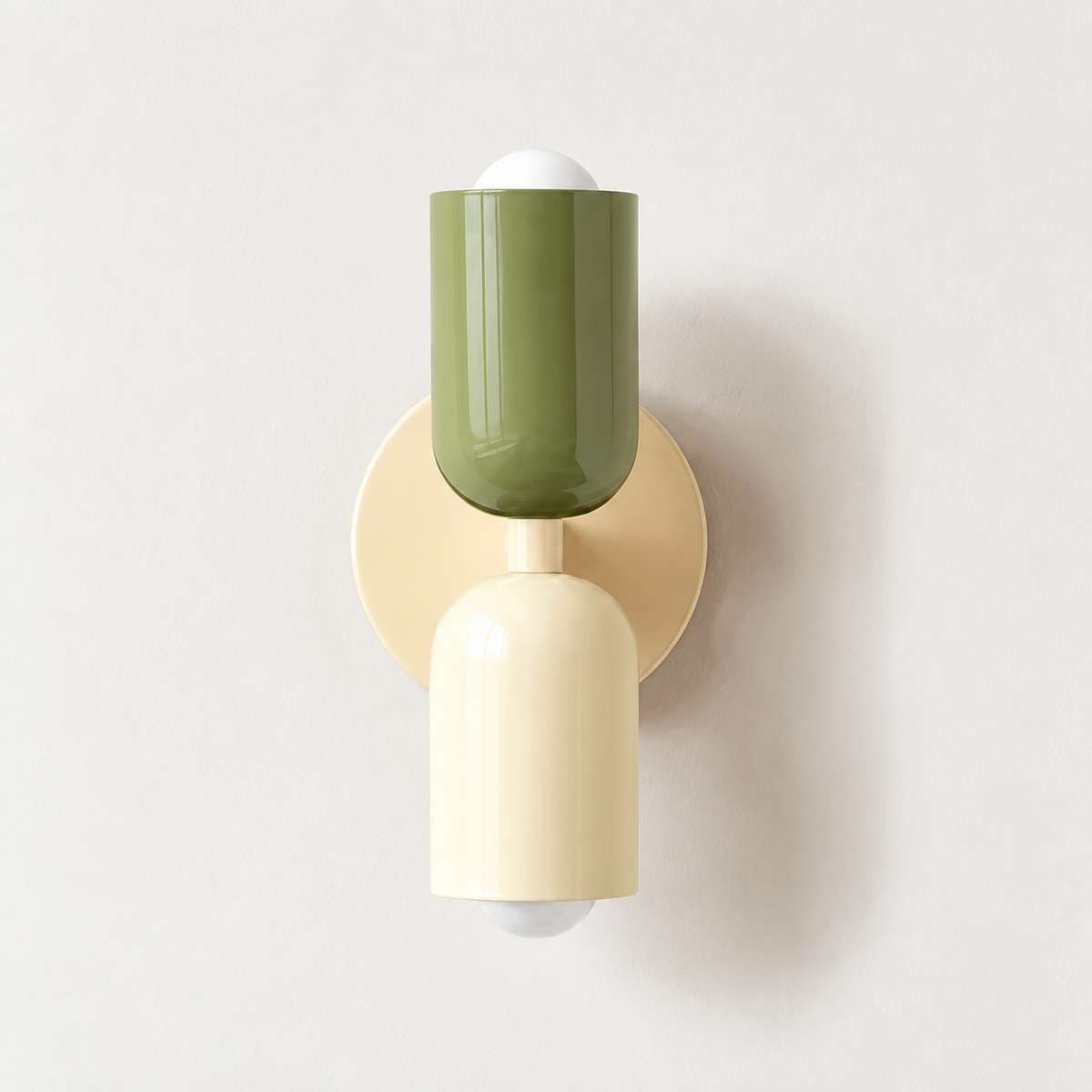 Mosaïque — support blanc, haut vert et bas blanc