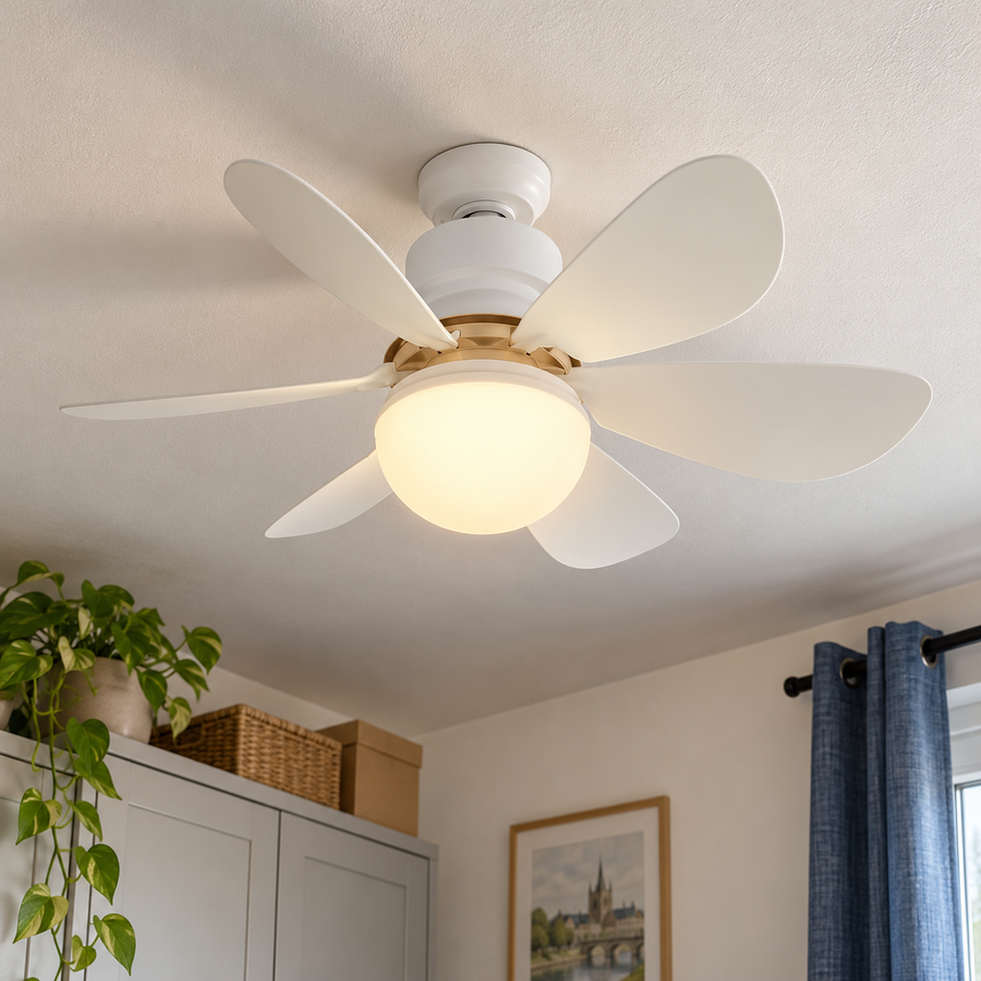 Photo d’ambiance créée : AeroLight E27 dans un intérieur habité.