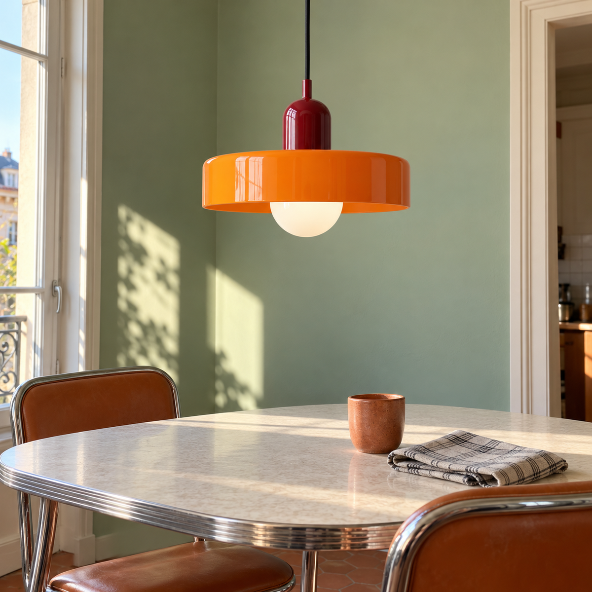 Photo d’ambiance créée : Sixties dans un intérieur habité.