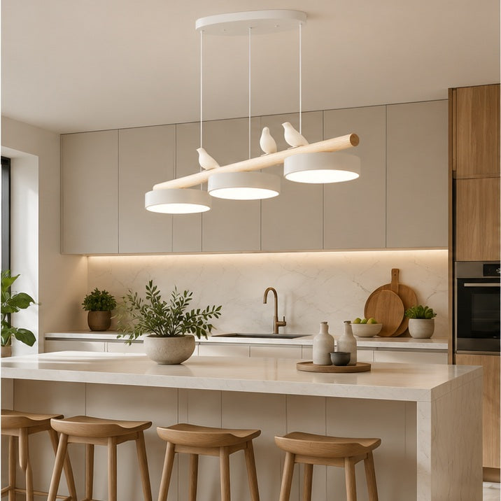 Aviara | Suspension oiseau LED — cuisine — mise en scène illustrative 2
