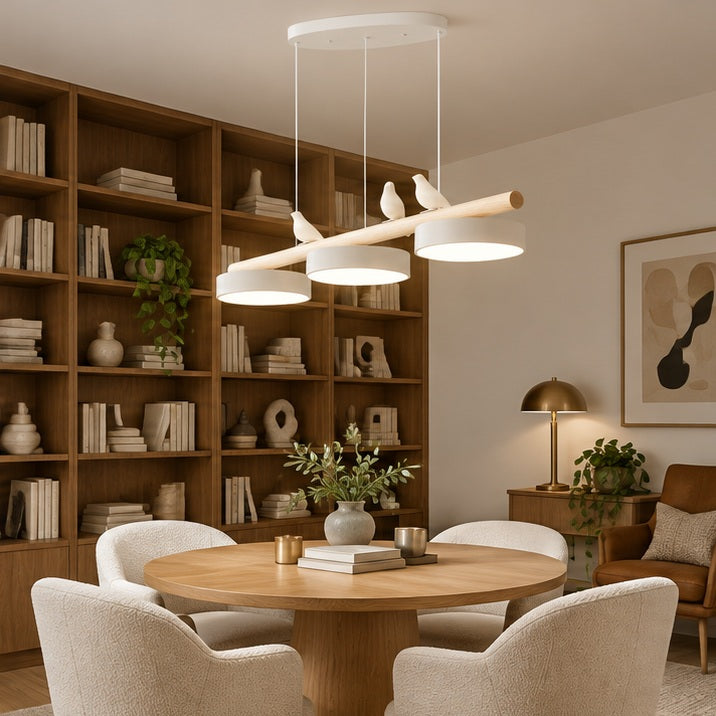 Aviara | Suspension oiseau LED — salon — mise en scène illustrative 3