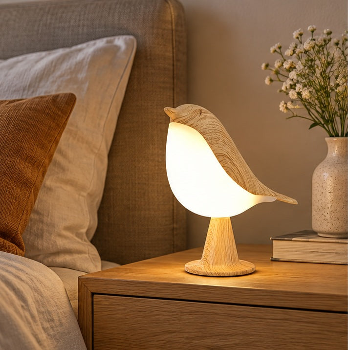 Lampe décorative oiseaux — chambre — mise en scène illustrative 1