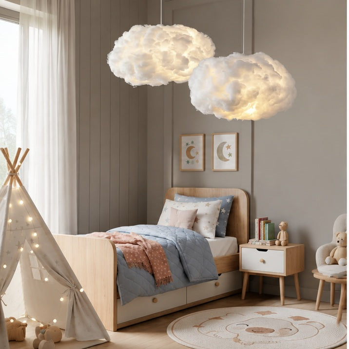 Suspension nuage en coton — child — mise en scène illustrative 1