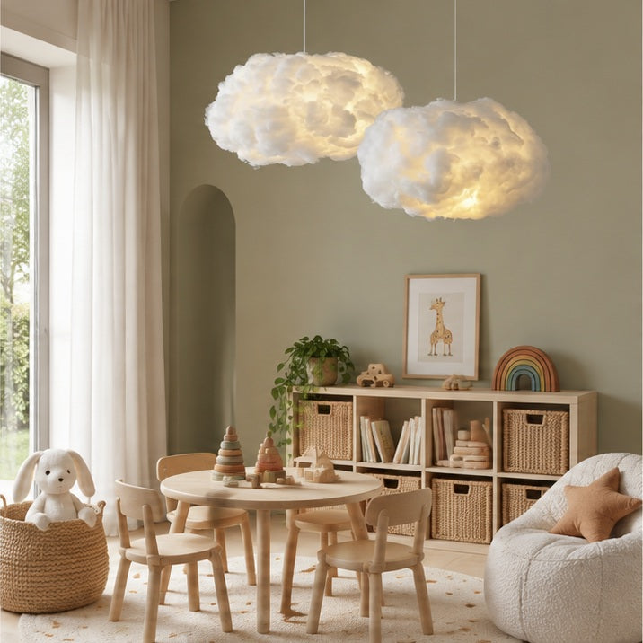 Suspension nuage en coton — child — mise en scène illustrative 2