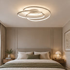 Plafonnier LED Lindby Joline, Ø 60 cm, couleur nickel, métal — chambre — mise en scène illustrative 2