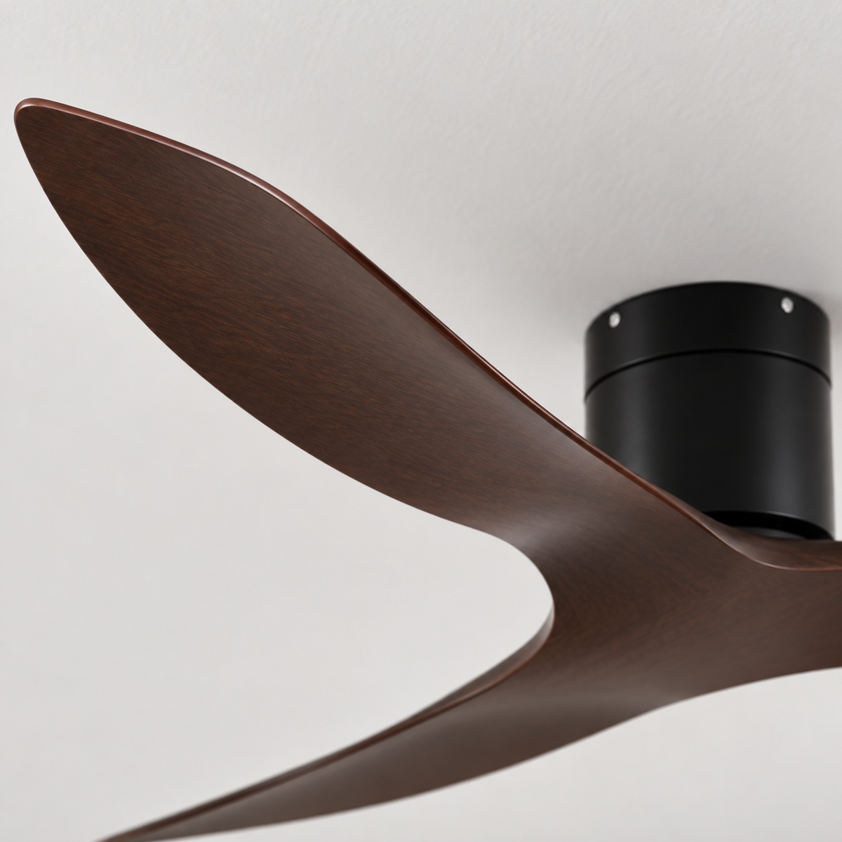 ventilateur bois fonce — bois foncé et noir, vue illustrative 2