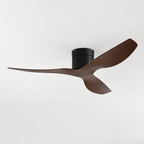 ventilateur bois fonce — bois foncé et noir, vue illustrative 3