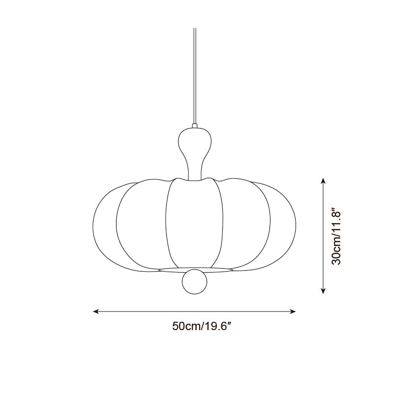 Dimensions de la suspension Nolune Ø 50 × H 30 cm