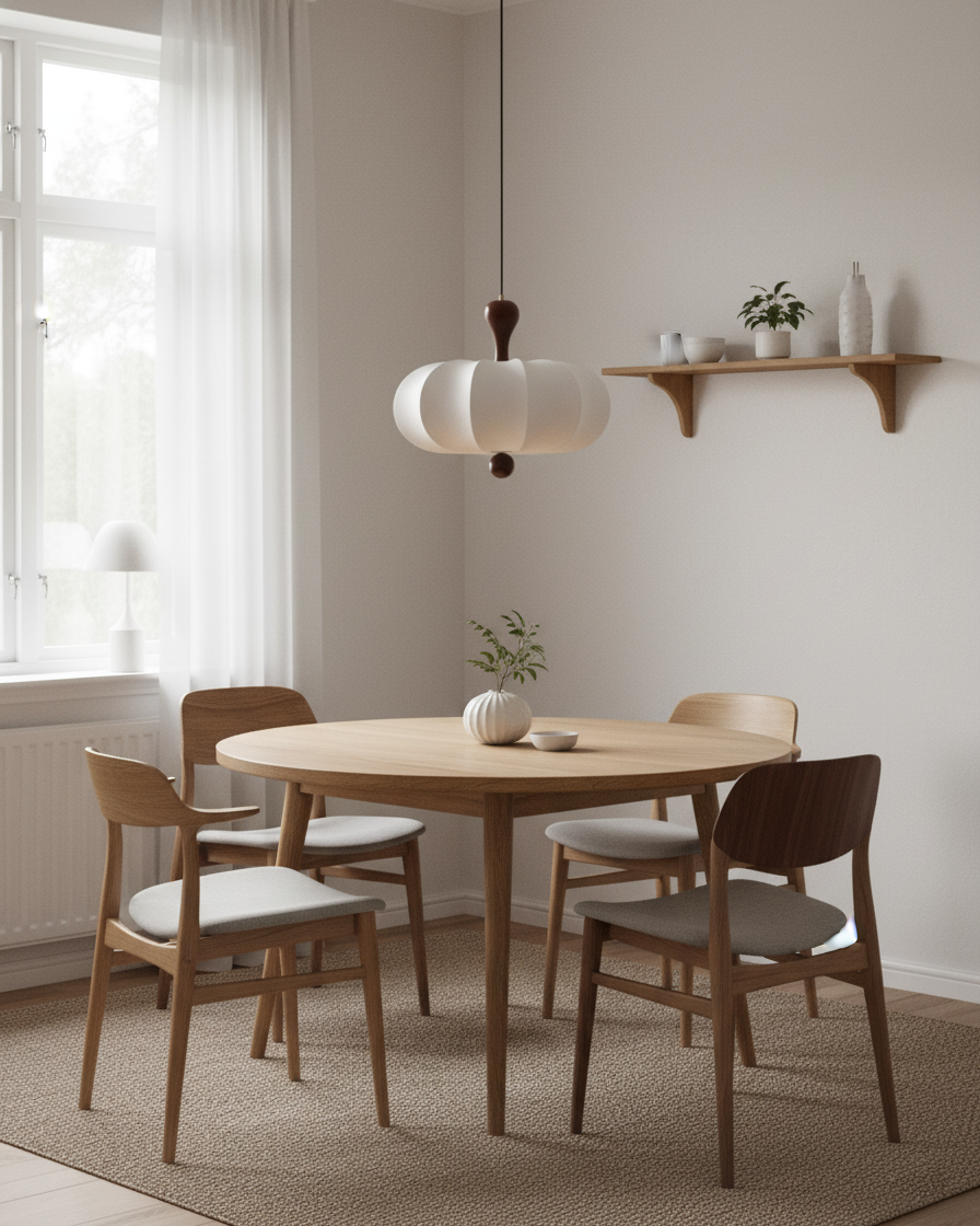 Suspension Nolune blanche dans un intérieur lumineux