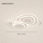Nuvéa plafonnier nuage blanc — dimensions 90 cm ou 110 cm, épaisseur 6 cm