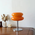 Orélia | Lampe de Table – Design Bauhaus, LED dimmable Orange