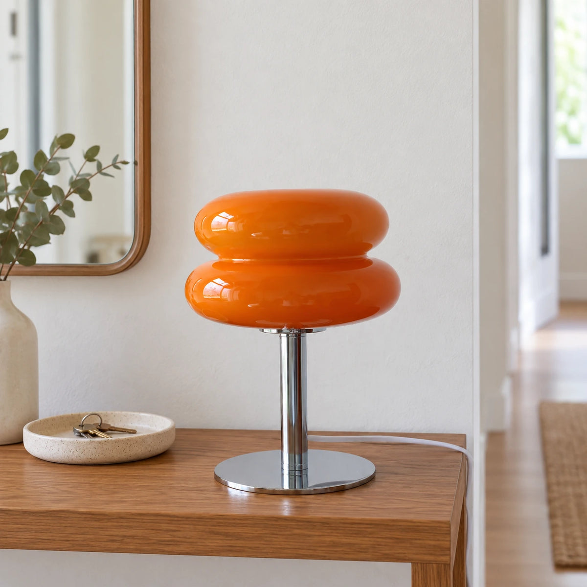 Orélia Orange — console d’entrée, mise en scène illustrative.