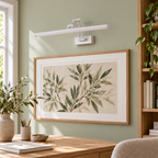 Orvane blanche éteinte en décor — mise en scène illustrative, dimensions selon schémas
