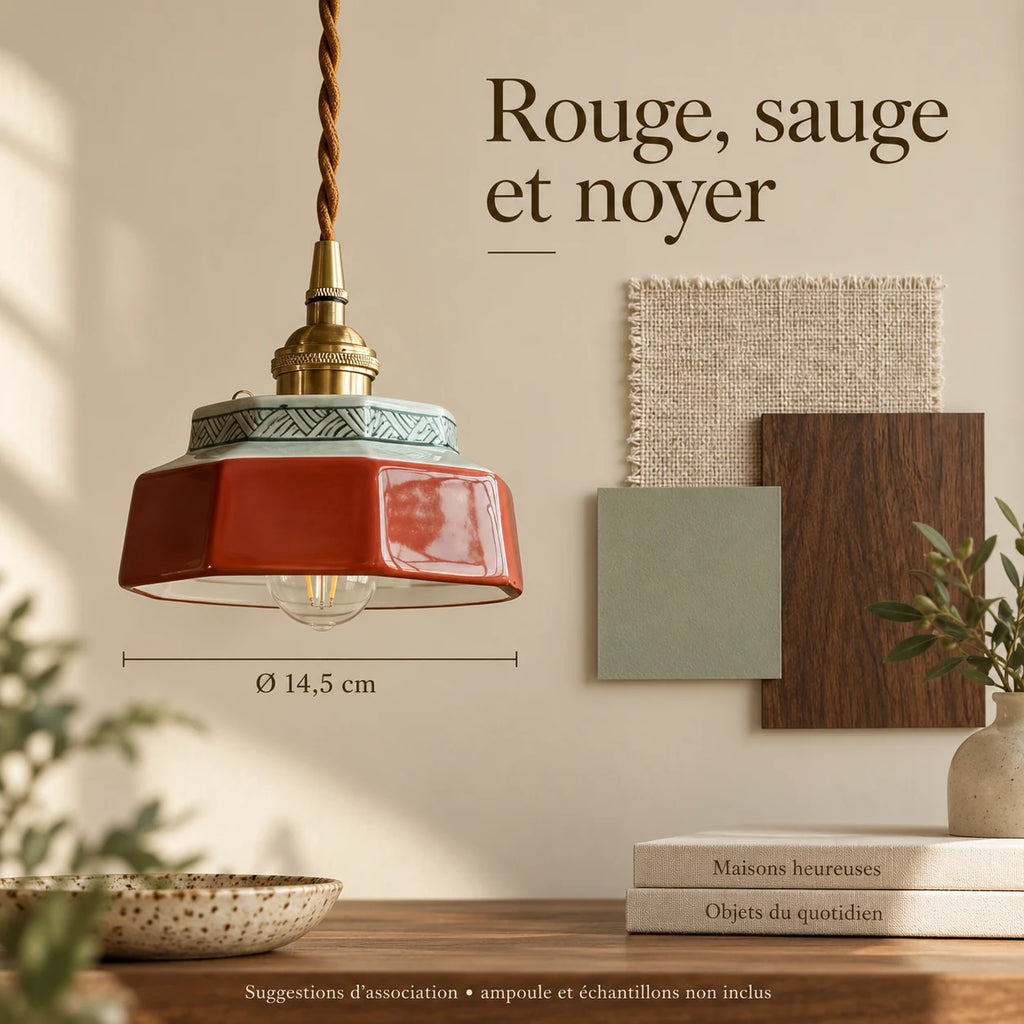 Pastille — Choisir les accords de couleur. Création illustrative fondée sur les références du modèle ; décor et ampoule non inclus.
