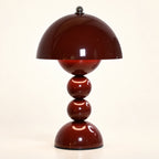 Perlina bordeaux, lampe de table à pied perlé