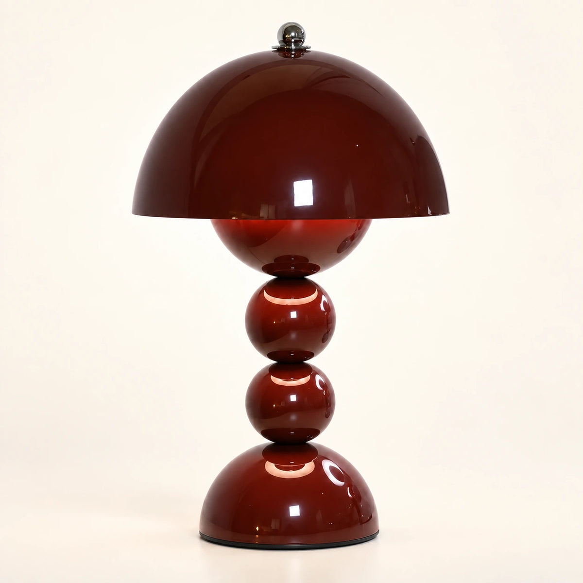 Perlina bordeaux, lampe de table à pied perlé